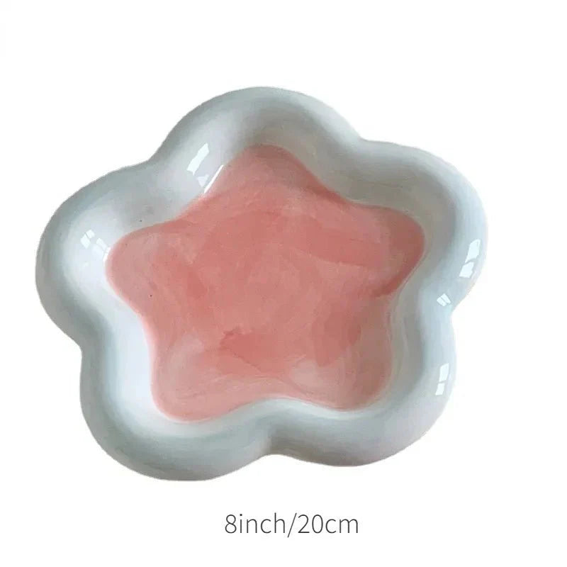 Assiette dodue en couleurs pastel de style coréen