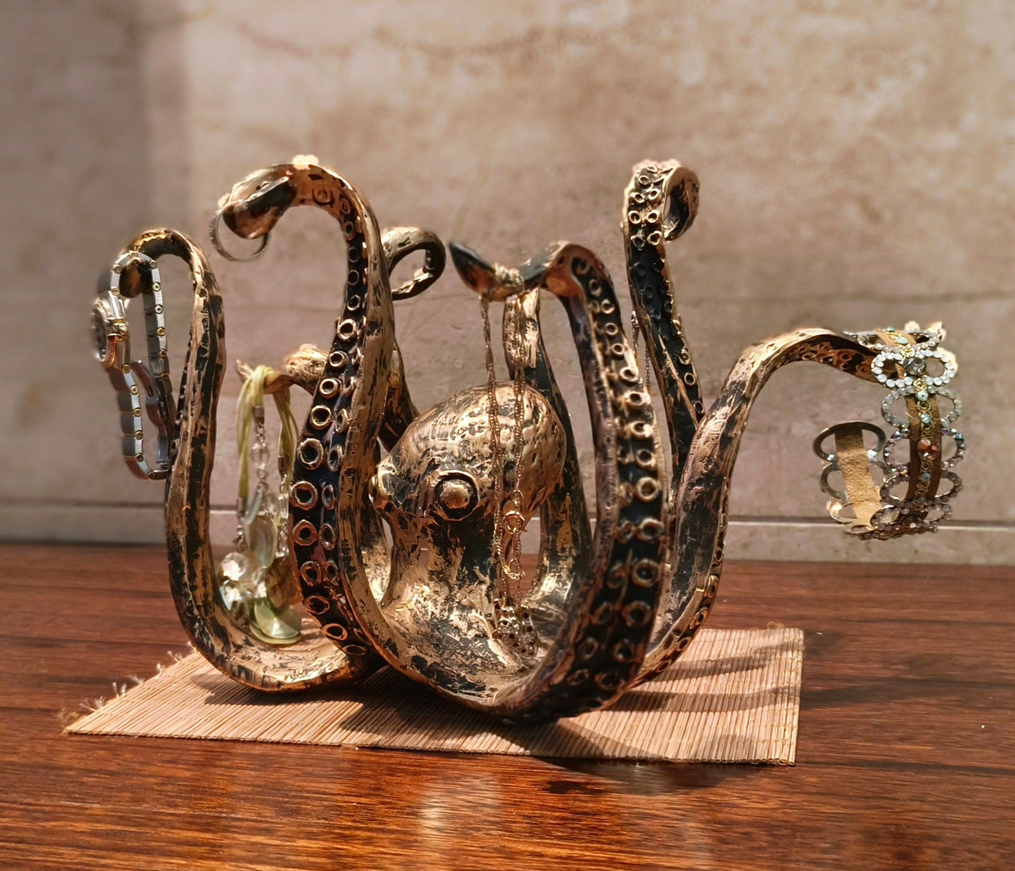 Porte-tasse Rustique Kraken Octopus – Organisateur de Tasse Nautique, Capacité de 8 Tasses
