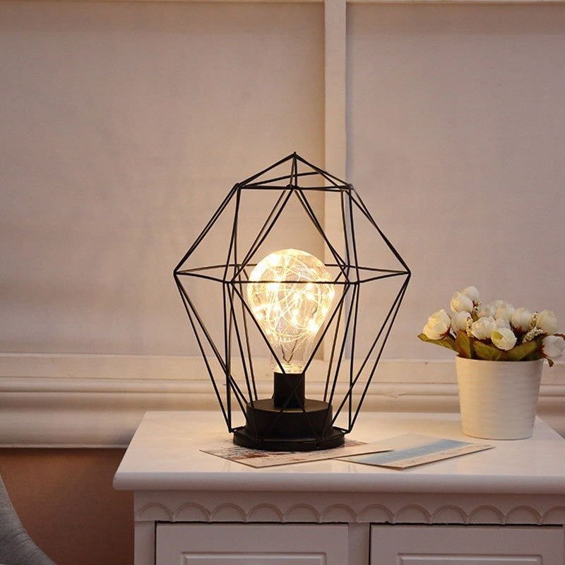 Lampe de nuit industrielle avec batteries