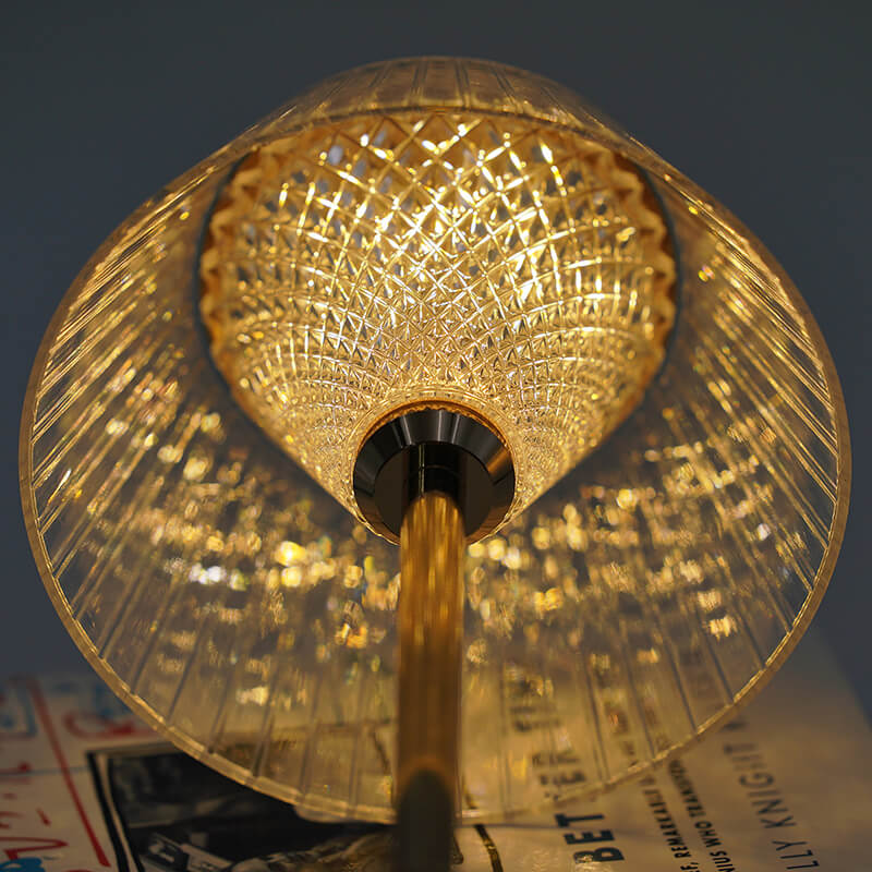 Lampe de table en cristal-métal Floroux