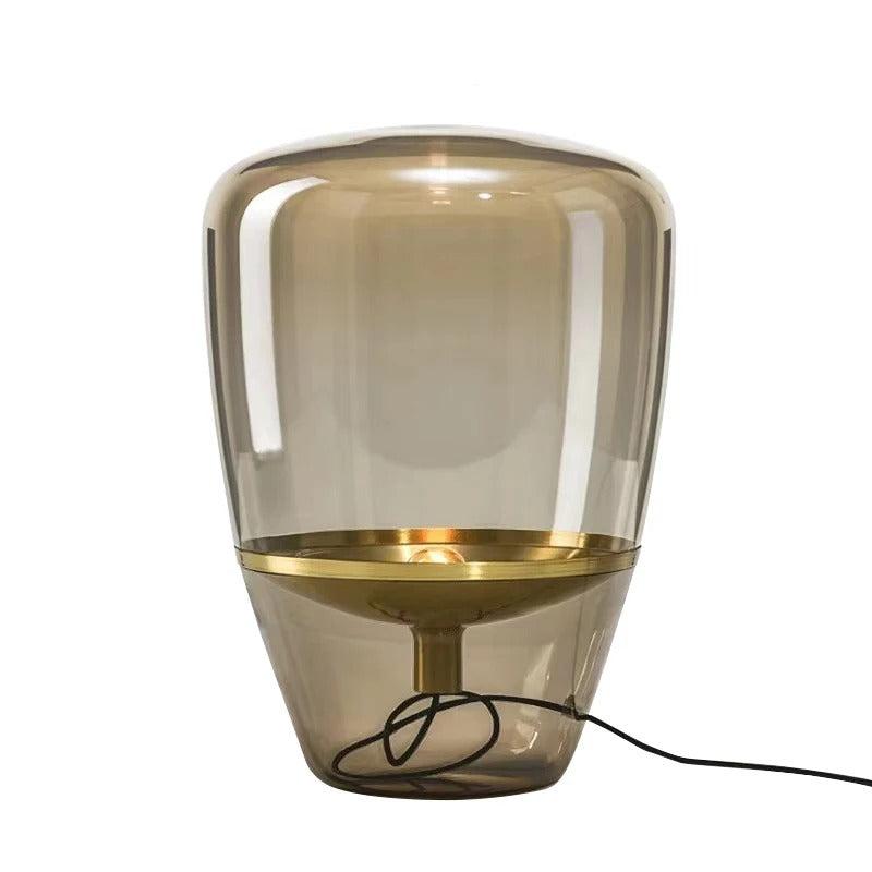 LumièreÉclat - Lampe de Table en Verre pour Salon avec Éclairage Élégant