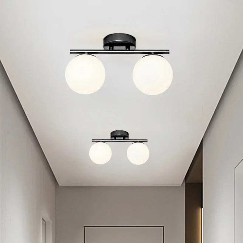 LumièreNordique - Plafonnier LED en Verre Élégant