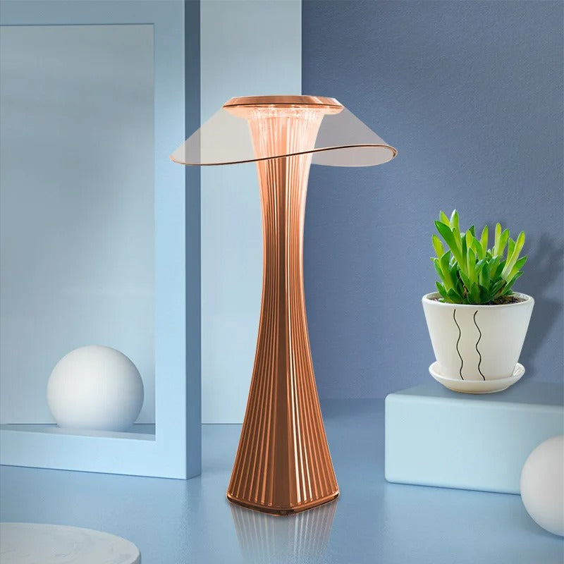 LumièreÉtoile - Lampe de Table LED en Cristal avec Projection Ambiance