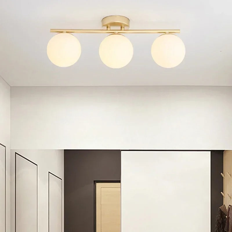 LumièreNordique - Plafonnier LED en Verre Élégant