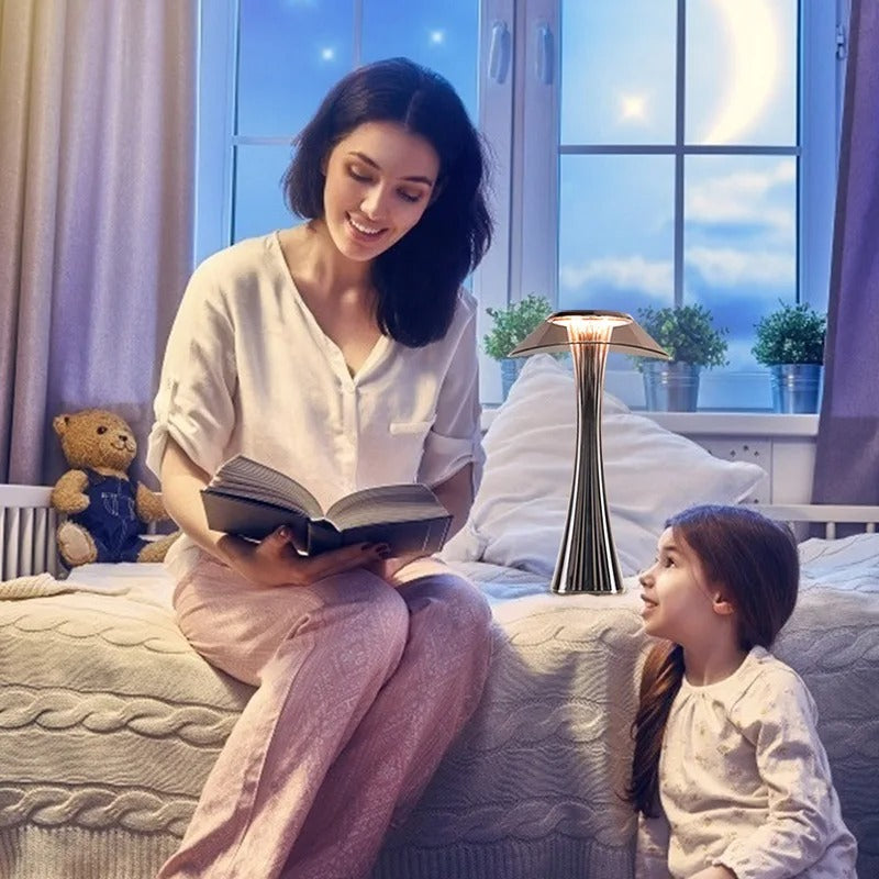 LumièreÉtoile - Lampe de Table LED en Cristal avec Projection Ambiance