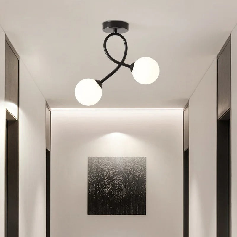 ÉclatVerre - Lampe de Plafond Moderne en Verre