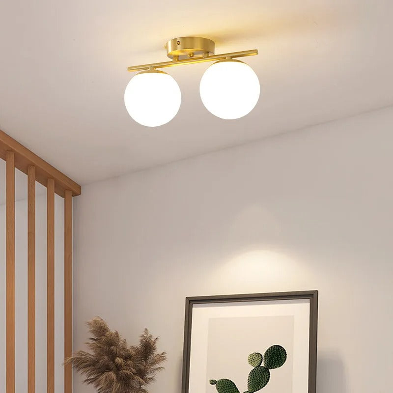 LumièreNordique - Plafonnier LED en Verre Élégant