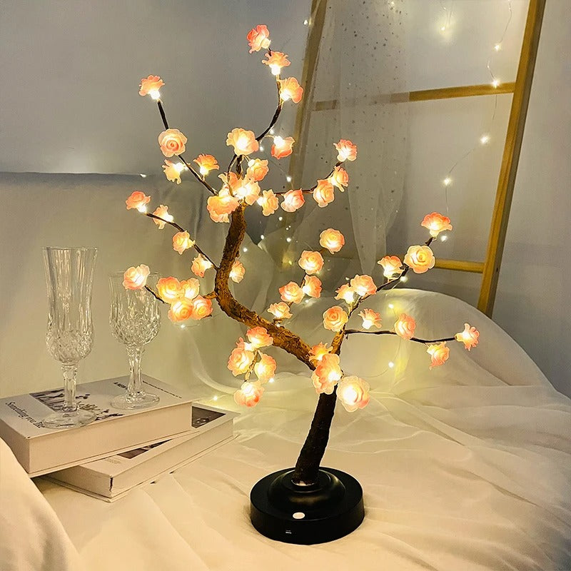 Floroux – Pink Bonsai LED lampe arbre pour une atmosphère conviviale