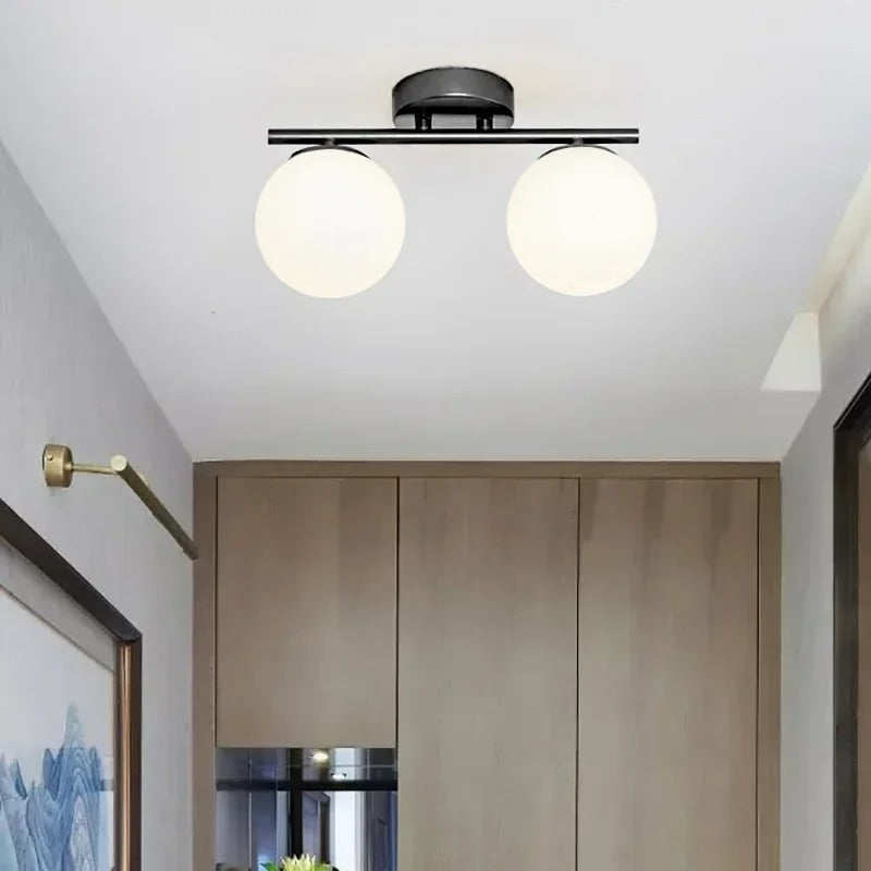 LumièreNordique - Plafonnier LED en Verre Élégant