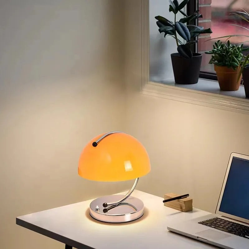 LumièreNord - Lampe de Bureau en Verre Design Danois en Forme de Champignon