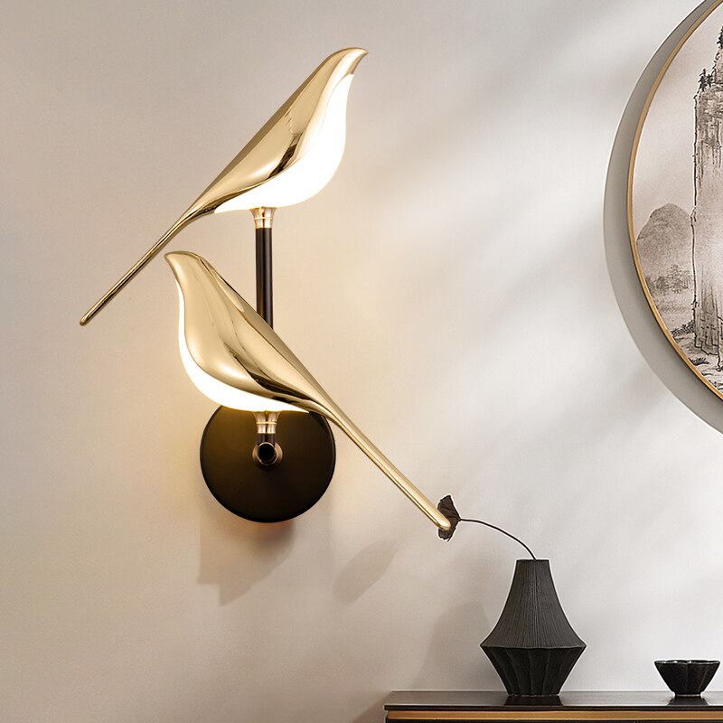 Floroux Modern LED Wall Sconce | Bird Design Wall Sconce | Unique Decorative Light for Home