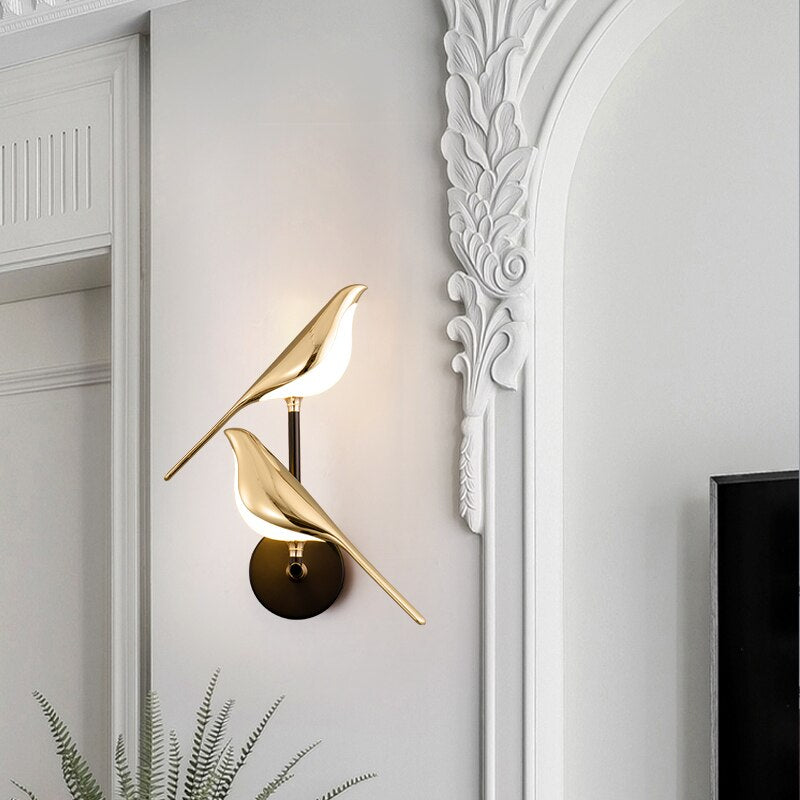 Floroux Modern LED Wall Sconce | Bird Design Wall Sconce | Unique Decorative Light for Home