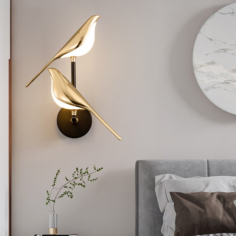 Floroux Modern LED Wall Sconce | Bird Design Wall Sconce | Unique Decorative Light for Home