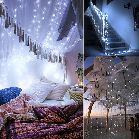 Floroux Mini guirlandes lumineuses | Lumières LED solaires | Décoration extérieure pour jardin et balcon