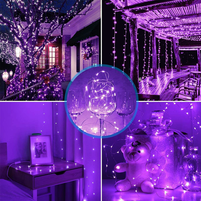 Floroux Mini guirlandes lumineuses | Lumières LED solaires | Décoration extérieure pour jardin et balcon