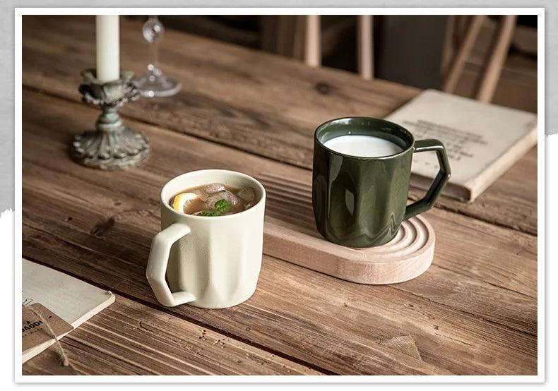 Minimale Retro Tasse avec poignées résistantes à la chaleur │ Design moderne et simple en céramique ustensiles de cuisine