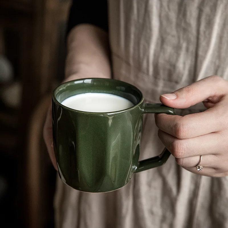 Minimale Retro Tasse avec poignées résistantes à la chaleur │ Design moderne et simple en céramique ustensiles de cuisine