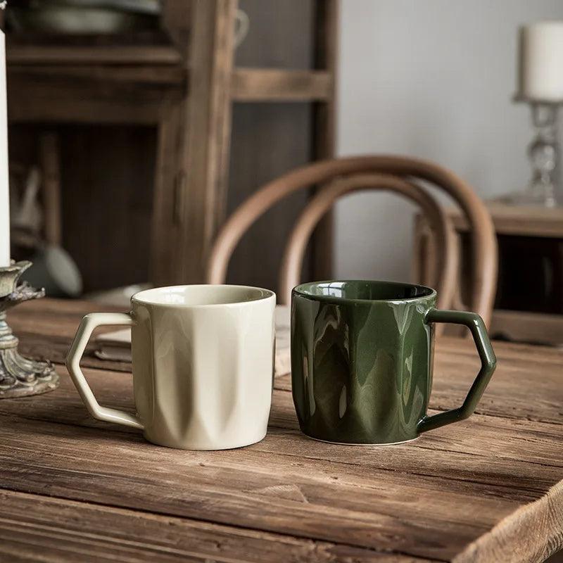 Minimale Retro Tasse avec poignées résistantes à la chaleur │ Design moderne et simple en céramique ustensiles de cuisine