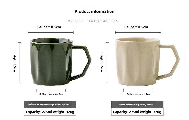 Minimale Retro Tasse avec poignées résistantes à la chaleur │ Design moderne et simple en céramique ustensiles de cuisine