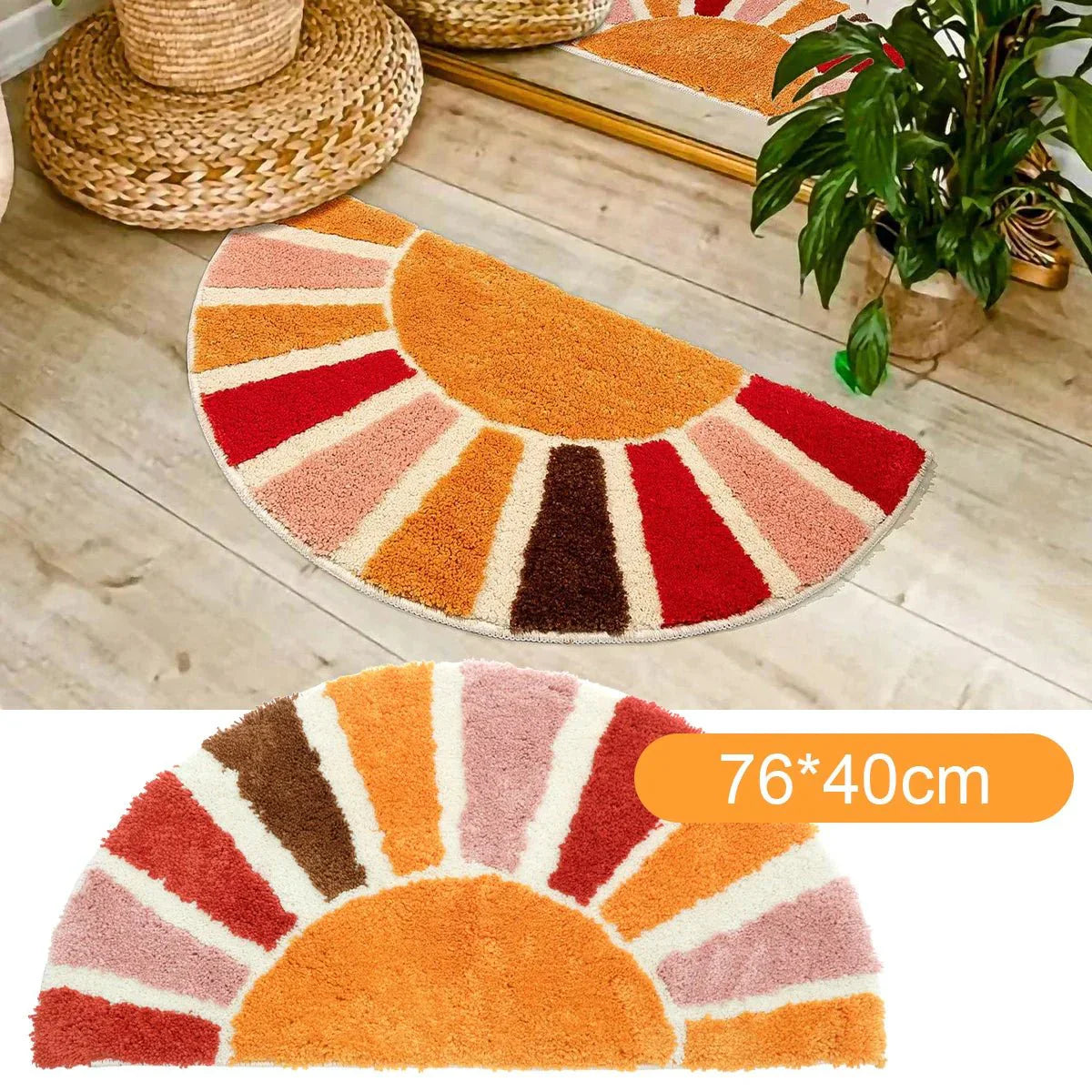 Tapis de porte multicolore « Soleil »