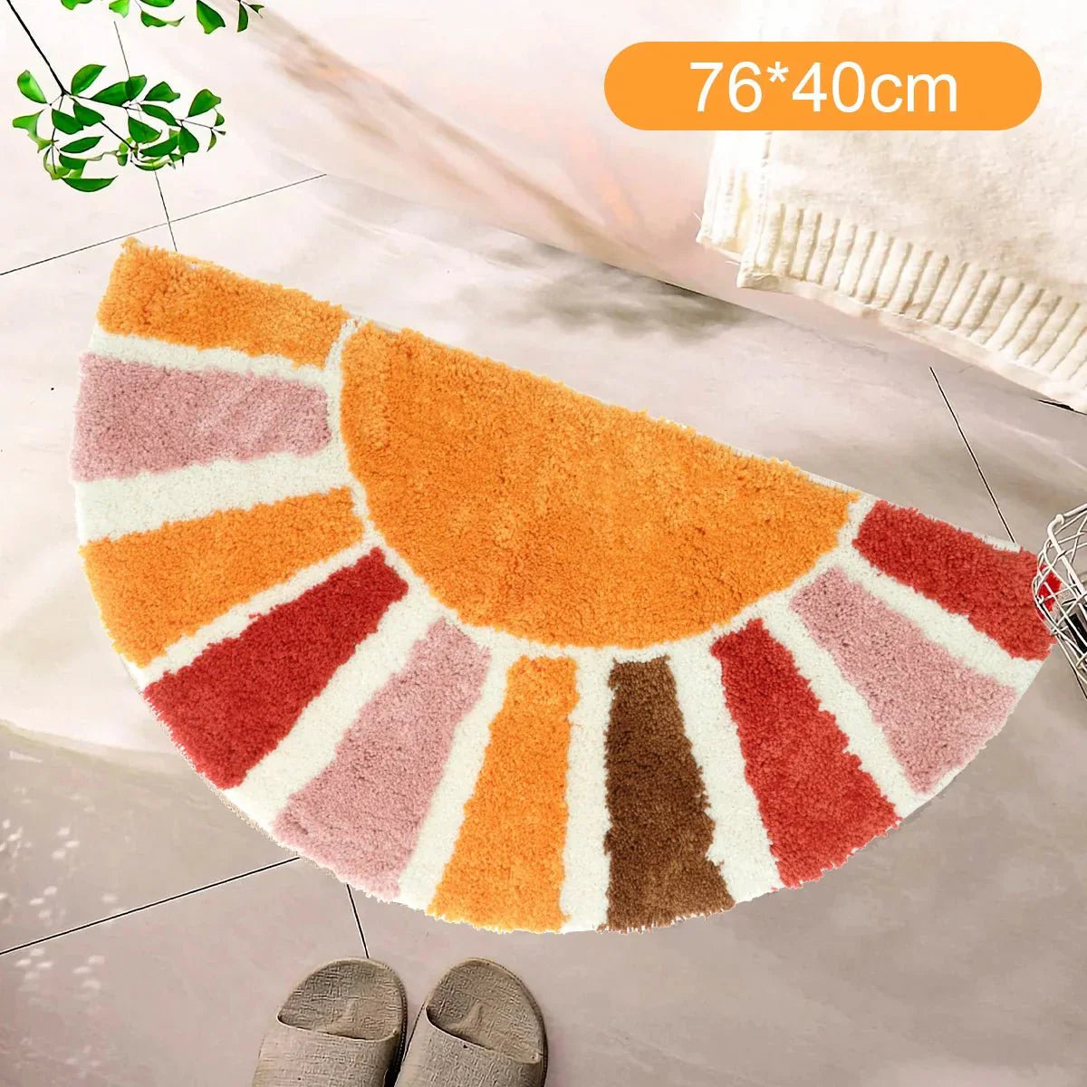 Tapis de porte multicolore « Soleil »