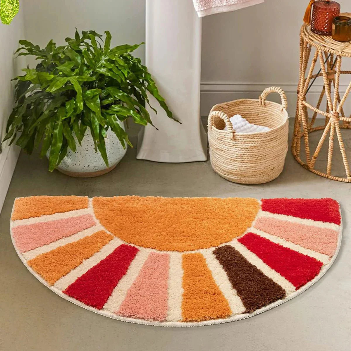 Tapis de porte multicolore « Soleil »