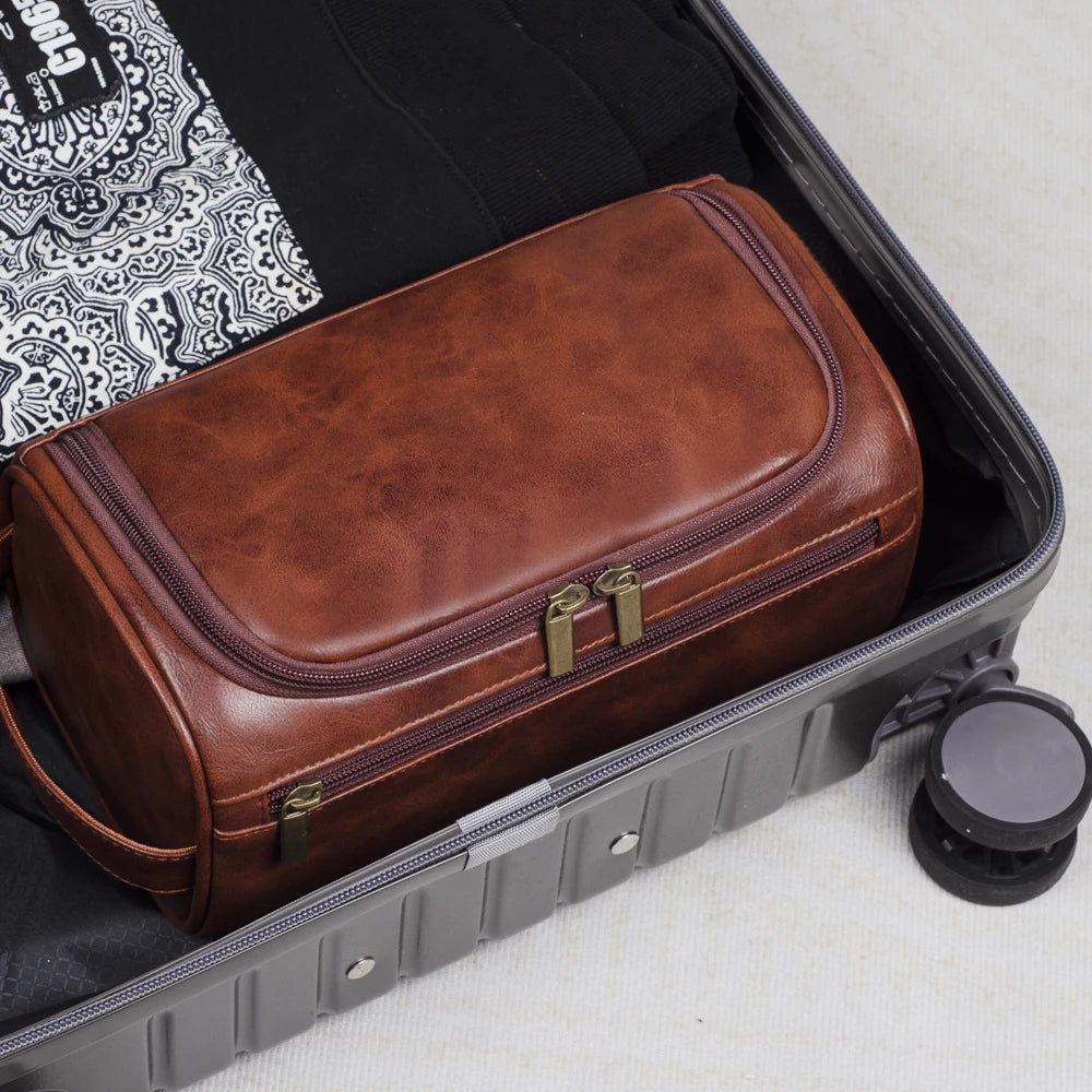 Floroux - Sac de toilette en cuir premium pour les voyageurs