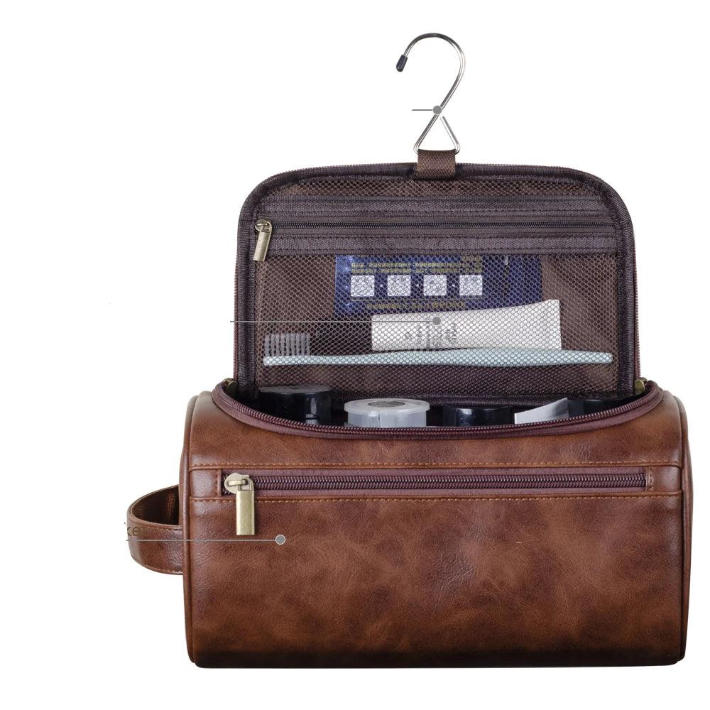 Floroux - Sac de toilette en cuir premium pour les voyageurs