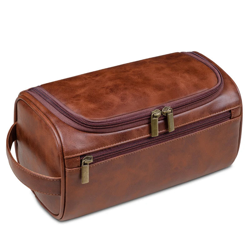 Floroux - Sac de toilette en cuir premium pour les voyageurs