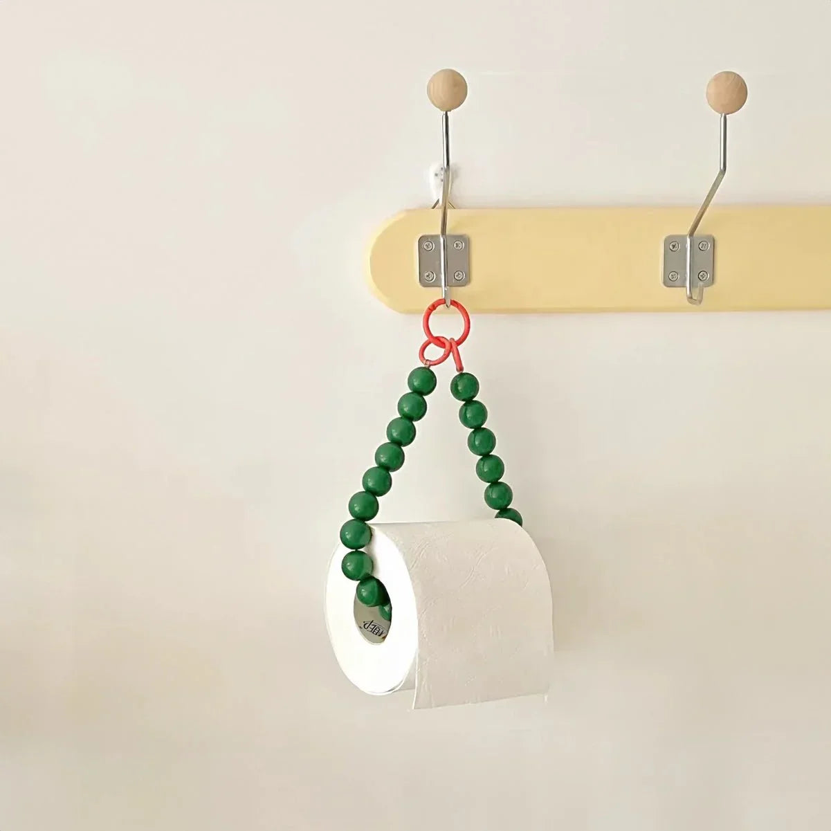 Nouve holder de papier toilette suspendu avec perles
