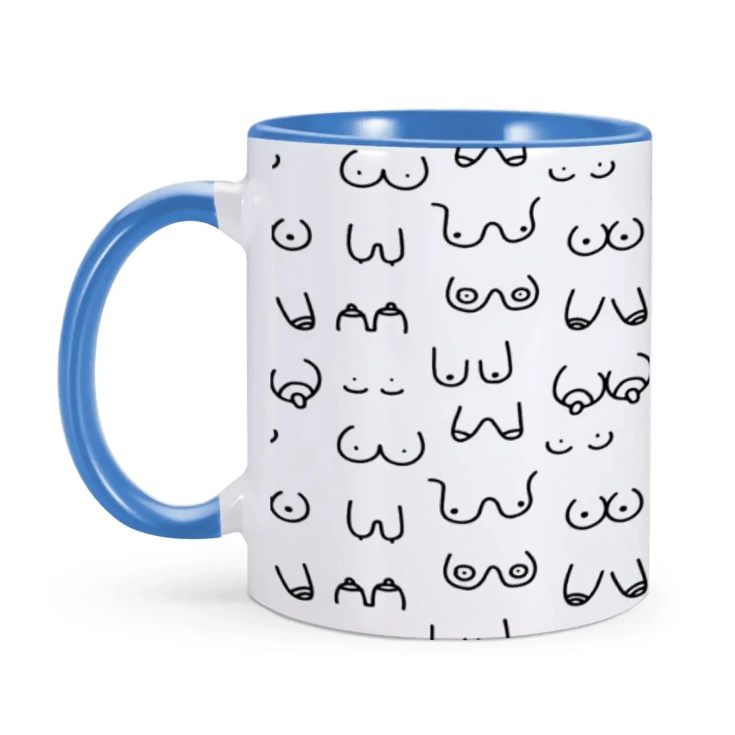 Tasse à café originale et amusante en céramique avec motif de seins