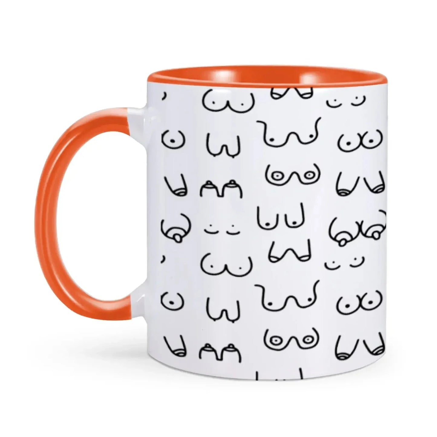 Tasse à café originale et amusante en céramique avec motif de seins