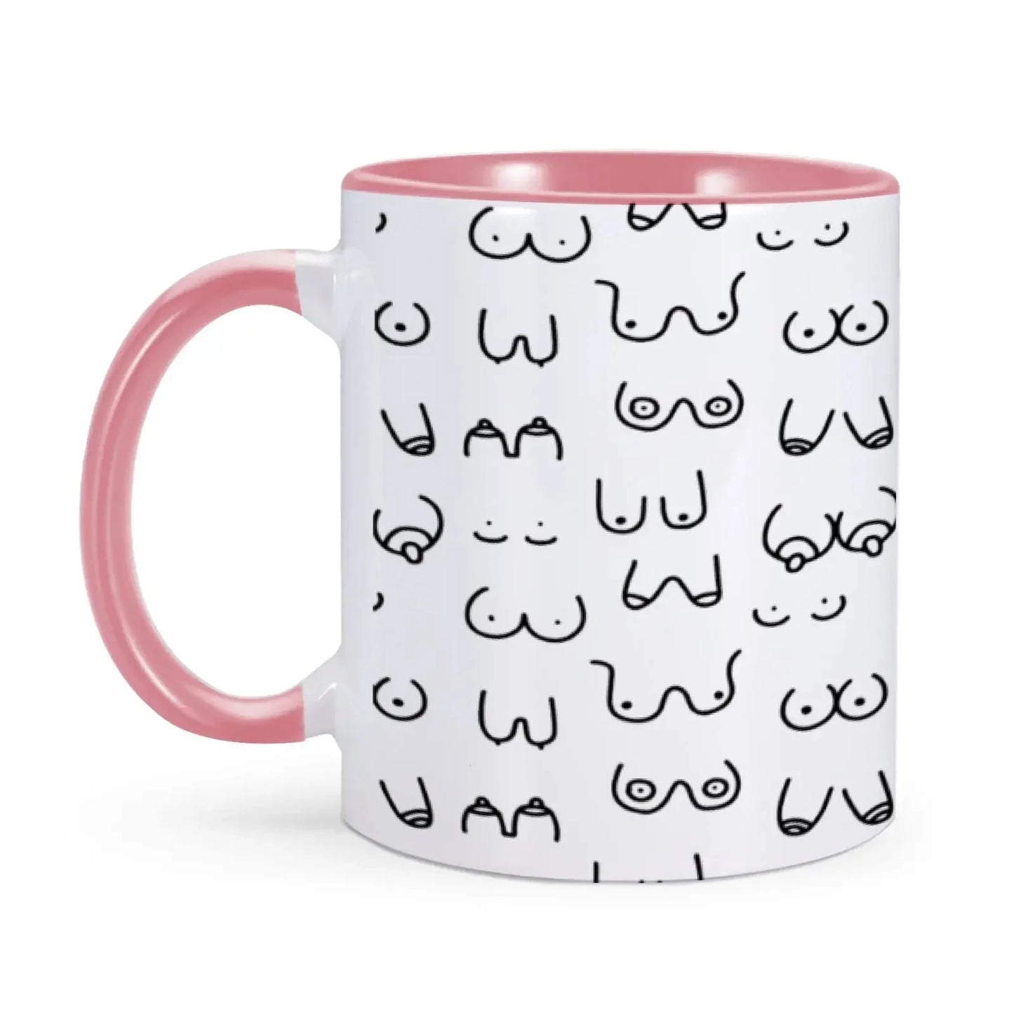 Tasse à café originale et amusante en céramique avec motif de seins