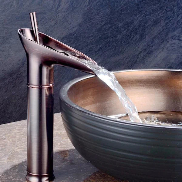 Antique Floroux waterfall faucet | Bathroom faucet | Solid brass | Modern and classic | Sink mixer