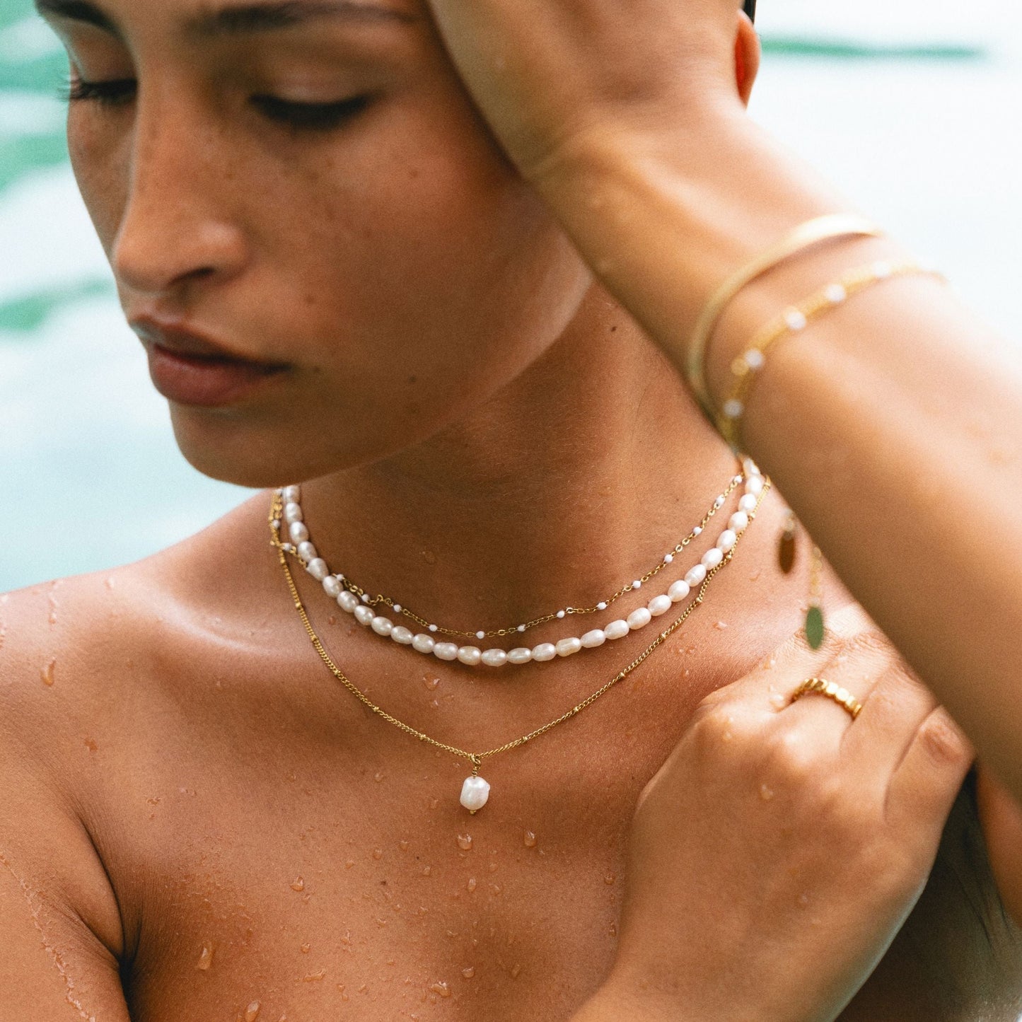Amélie Choker en perles d'eau douce