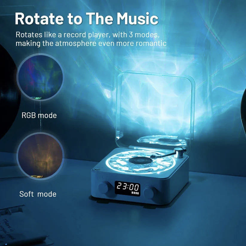 Waves Retro Lecteur de Vinyle Bluetooth