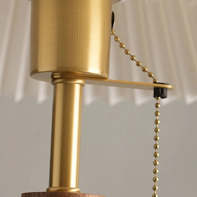 Floroux – Lampe de table en bois rétro avec charme vintage