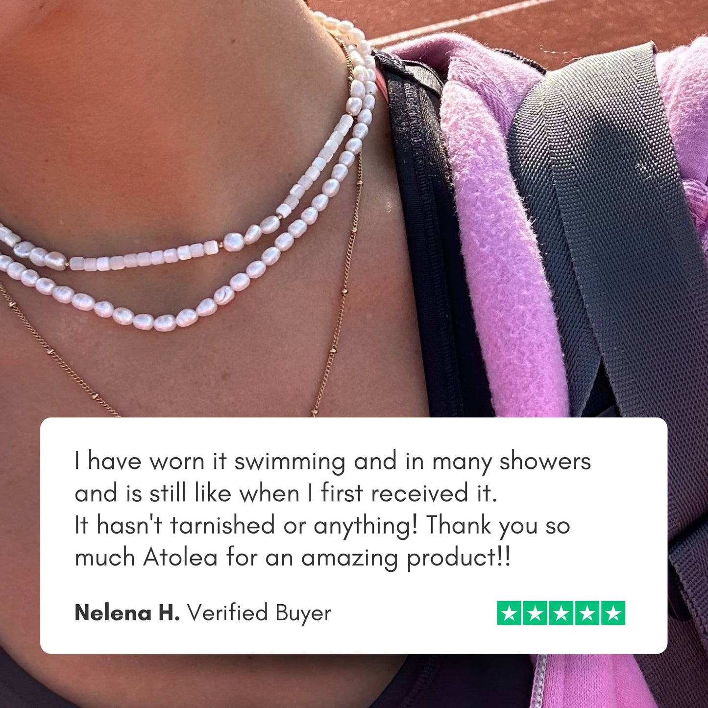 Amélie Choker en perles d'eau douce