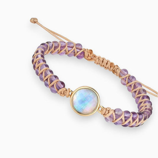 AmaraGlow - Luxe Améthystes Soin Bracelet