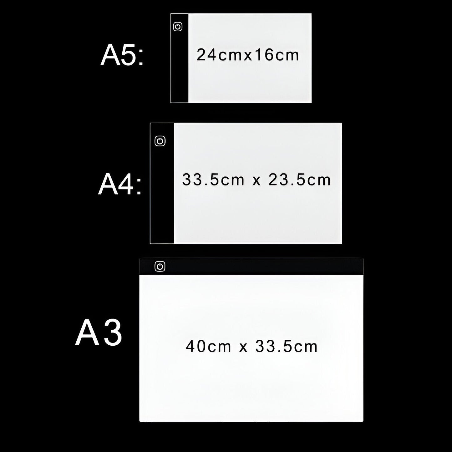 A3 A4 A5 Boîte à lumière LED de traçage