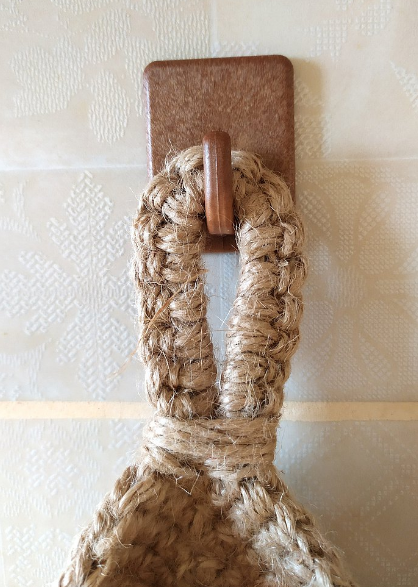 Panier suspendu EcoWeave élégant - pour un rangement durable des légumes et des fruits
