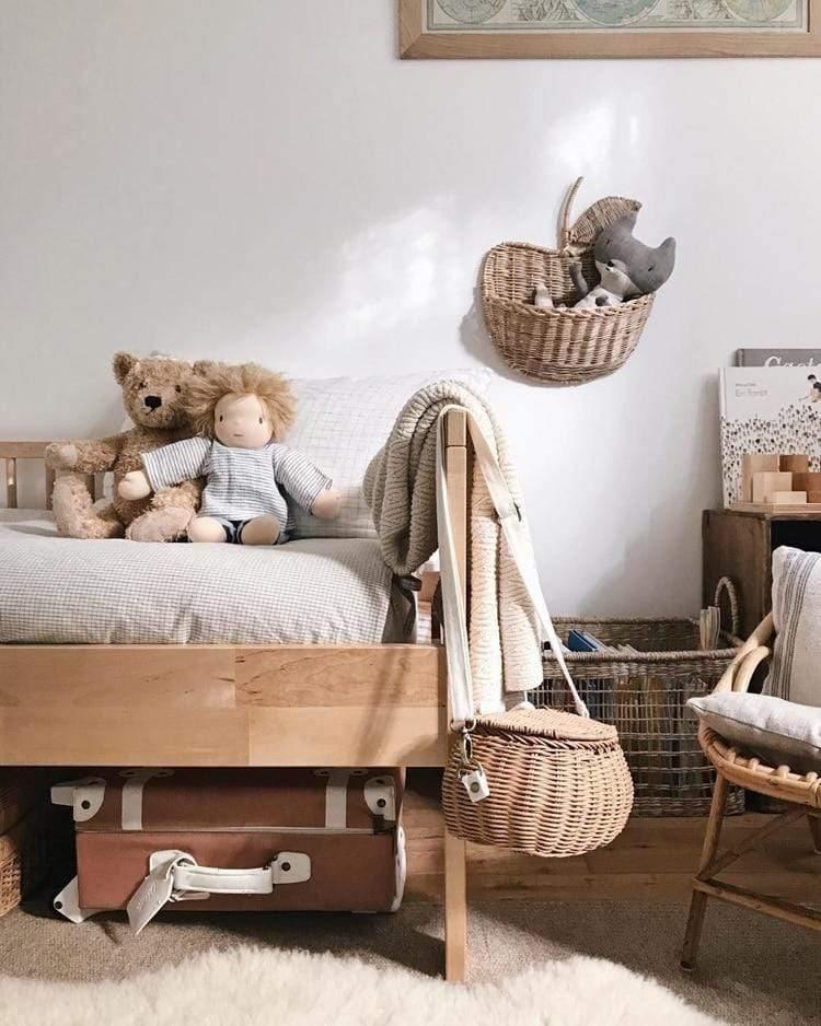 Floroux Rattan Panier à pommes | Fait main | Panier à fruits décoratif | Parfait pour la cuisine et le salon