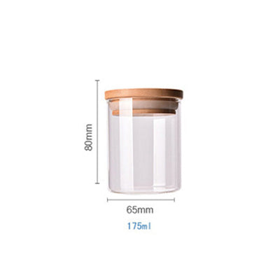 Floroux storage jar with bamboo lid | Airtight storage jars | Elegant kitchen organization | Glass container for food