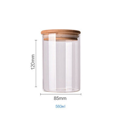 Floroux storage jar with bamboo lid | Airtight storage jars | Elegant kitchen organization | Glass container for food