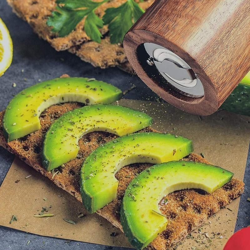 Acacia Wood Salt and Pepper Mills Floroux | Precise Grinding | Elegant Design | High-Quality Craftsmanship