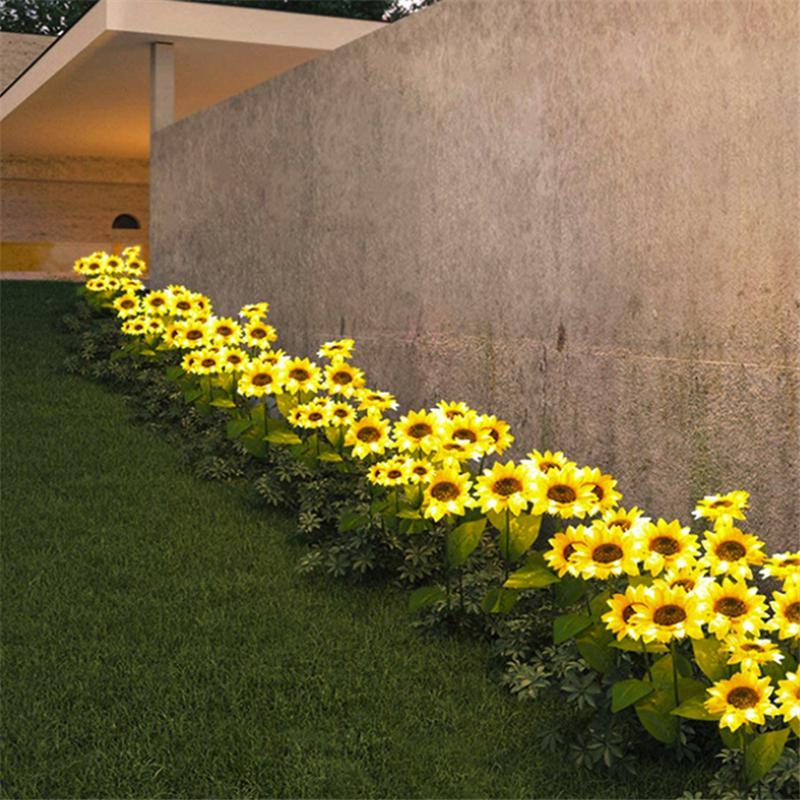 Floroux LED lampe de jardin tournesol | Alimenté par énergie solaire | Éclairage extérieur décoratif | Résistant aux intempéries pour jardin et terrasse