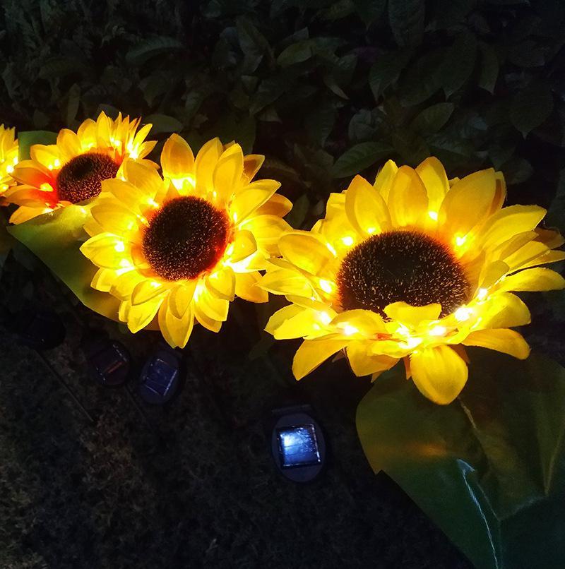 Floroux LED lampe de jardin tournesol | Alimenté par énergie solaire | Éclairage extérieur décoratif | Résistant aux intempéries pour jardin et terrasse