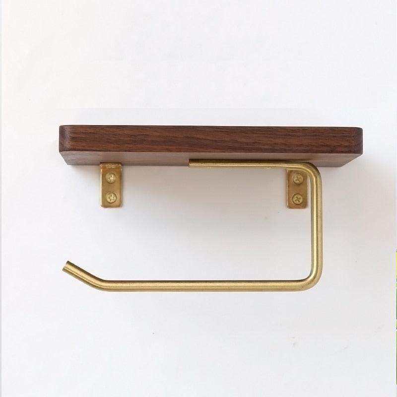 Multifunctional toilet paper holder Floroux in wood | Practical and elegant | Screw mounting | In different colors