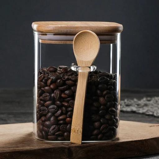Floroux glass container with bamboo lid | Sustainable food storage | Available in 3 sizes