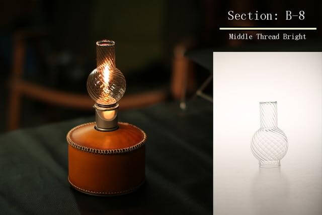 Floroux Lampe de camping en verre pour extérieur